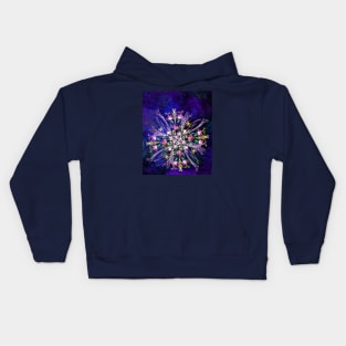 Abstract delicate silk flowers Kids Hoodie